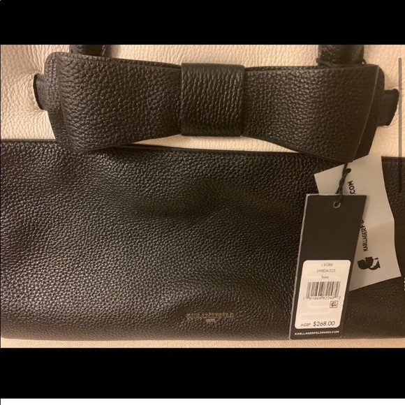 ❌SOLD❌NWOT✨Karl Lagerfeld Paris- Bobbi Colorblock Bow Satchel✨ - Picture 9 of 9